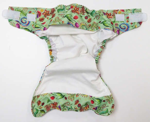 Pocket diaper FLOWERS 5-15kg - velcro