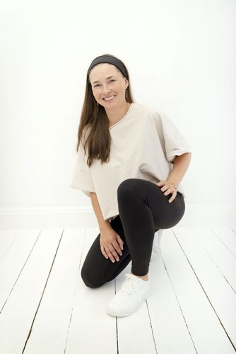 Lange Leggings mit hohem Bund - Schwarz