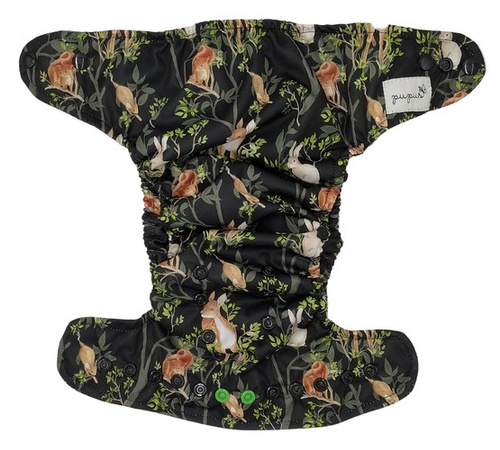 Pocket diaper, one-row snaps, OS NIGHT IN THE FOREST