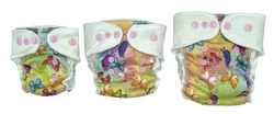 Fitted diaper with PUL & EVO 12-19 kg "Butterfly"