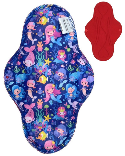 LARGE L Cloth Menstrual Pad - MERMAIDS