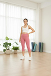 Leggings 3/4 with High Waist - Rose Bloom