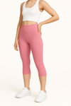Leggings 3/4 with High Waist - Rose Bloom
