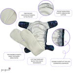 AIO (all in one) Diaper - Bugs