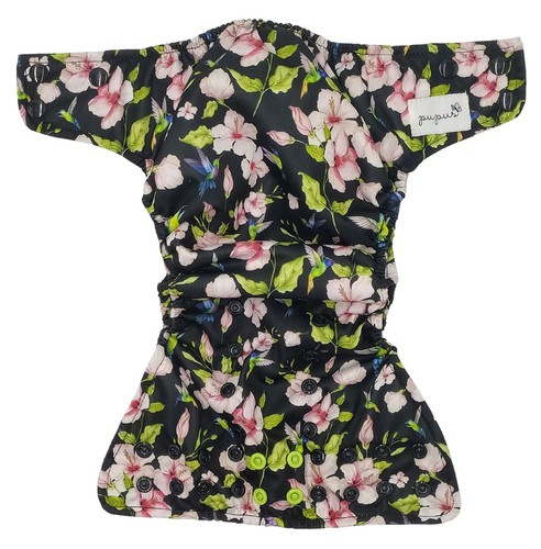 Taschenwindeln, Doppelreihe Druckknöpfe, One Size, Kolibris