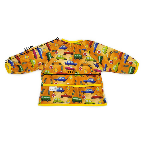 Ärmel-Lätzchen, wasserdicht, mit integrierter Auffangtasche mit Cars-Motiv