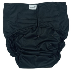 Reusable diaper for adults with insert - BLACK