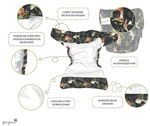 Pocket diaper, double-row snaps, OS In the grass