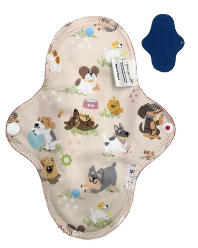 MEDIUM M Cloth Menstrual Pad - PUPPY