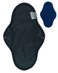 Absorbant menstrual mare din material textil pentru femei - NEGRU