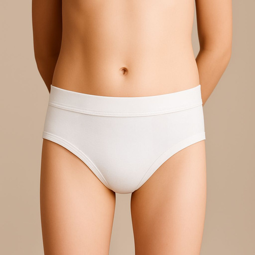 Reusable absorbent underwear for children and teenagers WHITE