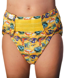 Reusable diaper for adults with insert - DRAGONS
