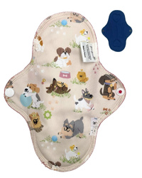 MEDIUM M Cloth Menstrual Pad - PUPPY