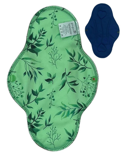 LARGE L Cloth Menstrual Pad - I FEEL GREEN