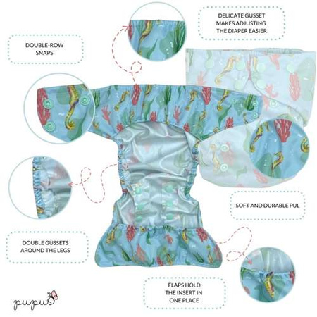 Diaper cover XL 15-22 kg MERMAIDS