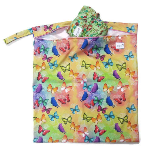 Geantă mare impermeabilă pentru scutece BUTTERFLIES 50x55cm