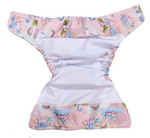 Pocket diaper, double-row snaps, OS, Unicorns