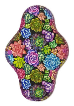 LARGE L Cloth Menstrual Pad - SUCCULENTS