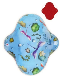 Absorbant menstrual din pânză pentru femei, mărimea S, model Libelulă