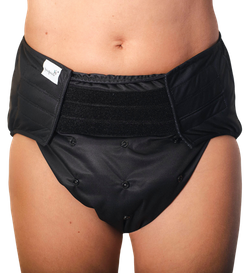 Reusable diaper for adults with insert - BLACK