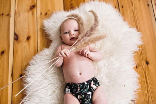 Taschenwindeln, Doppelreihe Druckknöpfe, One Size, Nacht im Wald