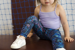 Long Leggings for Kids - Neon Splash