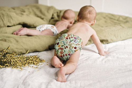 Pocket diaper IN THE GRASS 5-15kg - cotton inside