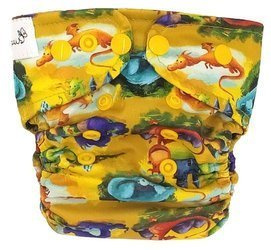 Diaper cover, one-row snaps Mini OS 4-11kg DRAGONS