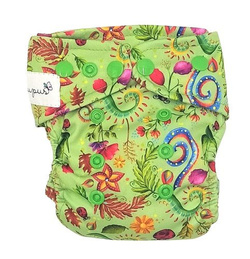 Pocket diaper, one-row snaps, MINI OS 4-11kg FLOWERS