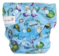 Pocket diaper, one-row snaps, OS DRAGONFLY