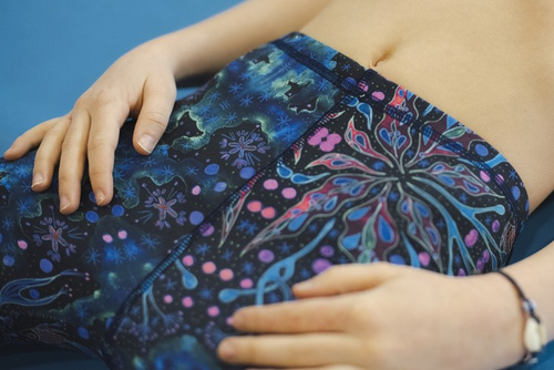 Colanți lungi pentru copii - Neon Splash