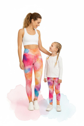 Long Leggings for Kids - Aquarelle