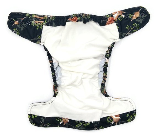 Scutece de buzunar, un rând de fermoare, MINI OS 4-11kg NOAPTE ÎN PĂDURĂ