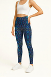 Lange Leggings mit hohem Bund - Neon Splash