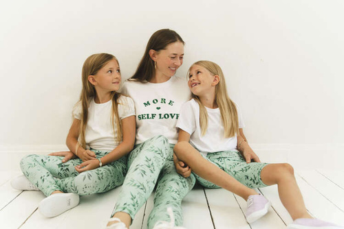 Kurze Leggings für Kinder - Grün Mint