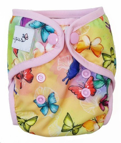 Diaper Cover with elastic piping - Butterflies newborn 3-8kg