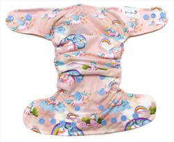 Diaper cover, one-row snaps Mini OS 4-11kg UNICORNS