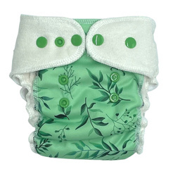 Fitted diaper with PUL & EVO "I feel green"