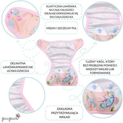 Diaper Cover with elastic piping - Butterflies OS 7-16kg