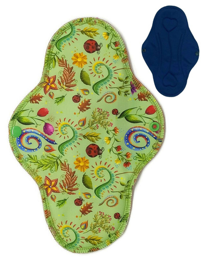 LARGE L Cloth Menstrual Pad - FLOWERS