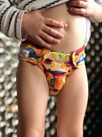 Pocket diaper, double-row snaps, OS, CARS