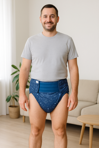 Reusable diaper for adults with insert - ANCHORS