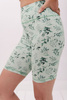 Short Leggings with High Waist - Mint Green