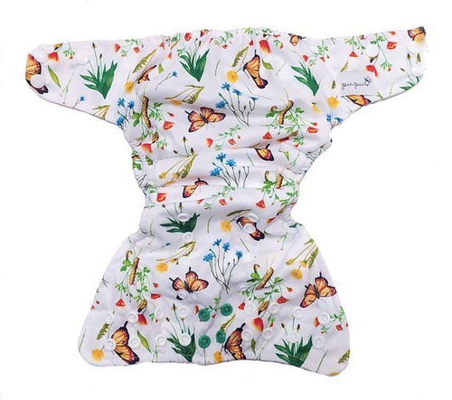 Pocket diaper, double-row snaps, OS In the grass