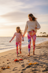 Long Leggings with High Waist - Aquarelle