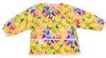 Long sleeved bib, waterproof, with built-in pocket bag In the Butterflies