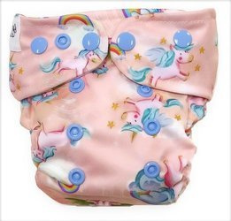 Pocket diaper, one-row snaps, MINI OS 4-11kg UNICORNS