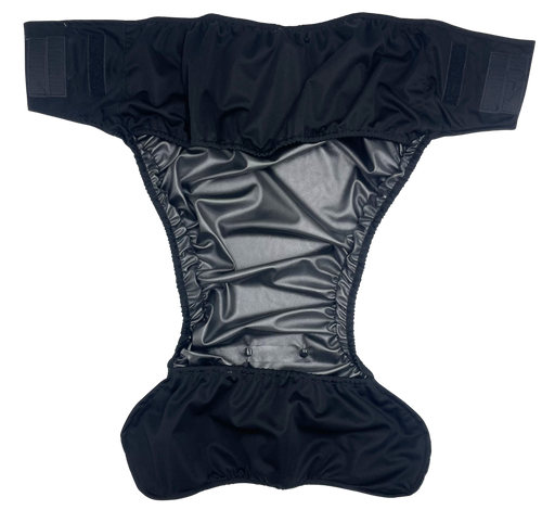 Reusable diaper for adults with insert - BLACK