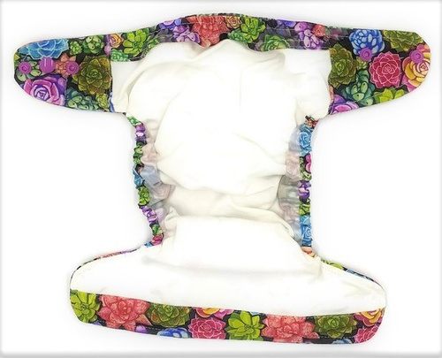 Pocket diaper, one-row snaps, MINI OS 4-11kg SUCCULENTS