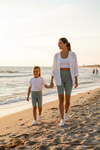 Short Leggings with High Waist - Sage Mint